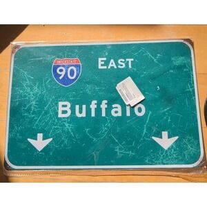 Buffalo Interstate 90 -Steel Decor Sign 18x11
